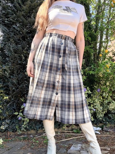 Vintage 1970s tartan skirt - vintage,