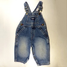 OSHKOSH Classic Demin DUNGAREES ~ Baby 12 Months / 72cm Snap Leg