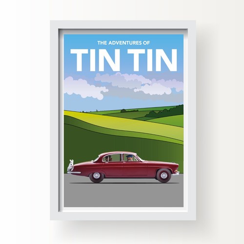 Tintin art print poster - tintin,
