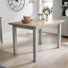 Dining Table Grey with Oak Top