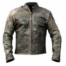 MENS ANTIQUE RETRO BIKER CAFE