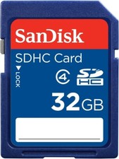 Sandisk 32GB SD Card SDHC Memory Card for Camera Universal - Blue Class 4