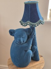 Retro Abigail Ahern Teal Blue Koala Table Lamp For Debenhams