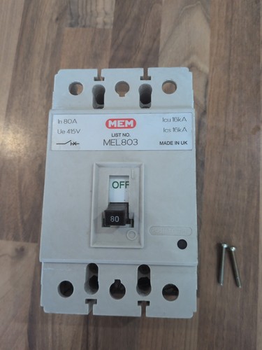 Mem bill 80a triple pole - 80a, mccb
