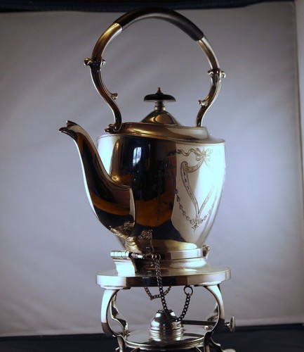 Silver plated spirit kettle - plated,