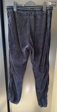 Pink Soda Ladies Black Velour Joggers / Tracksuit Trousers Size UK  10