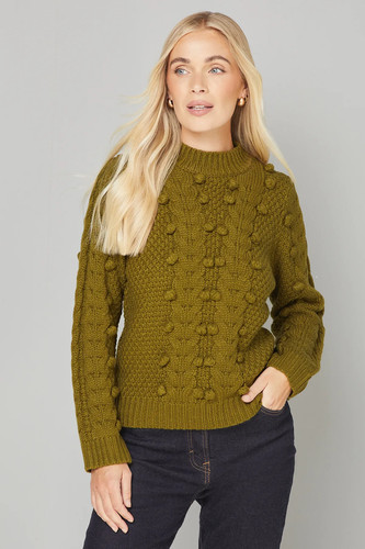 Wallis olive jumper - olive, womens
