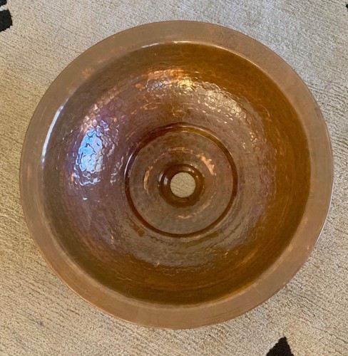 Rustic hammered copper round - rustic,