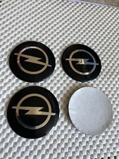4x Stickers Caps 56mm For Opel Wheel Cap Centre Emblem Sticker Black/Silver