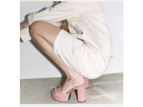 Zara leather platform - , sandals