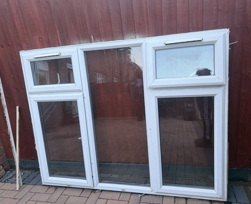 White upvc casement window - white,
