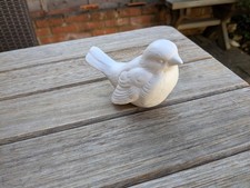 Vintage GOEBEL White Bisque Porcelain Sparrow Bird Figurine West Germany