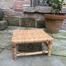 Vintage Bamboo Cane Stool