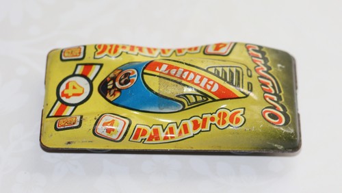 Vintage ussr tin racing car - tin,
