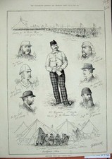 Original Old Antique Print