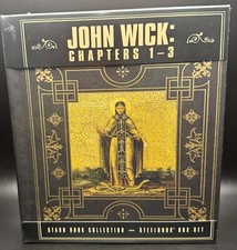 JOHN WICK TRILOGY US EXCLUSIVE 4K UHD BLU-RAY STEELBOOK STASHBOX *NEW & SEALED!*