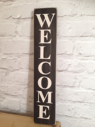 Welcome sign shop wooden door - welcome,