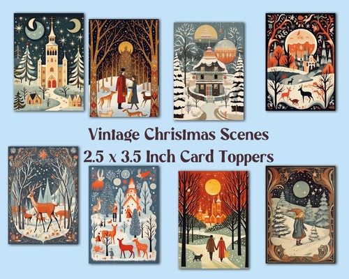 Vintage christmas scenes - 8,