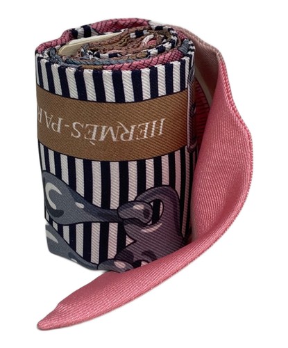 Hermes twilly silk scarf - scarf, pink