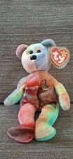 Ty Beanie Babies Peace Bear 1996 With Tag and Protector