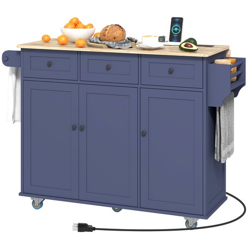 Homcom mobile kitchen island - homcom,