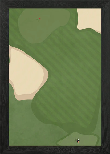 Golf course hole - golf, framed