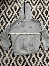 Grey Hoodie Medium Tattoo Artist Design Graphic Print Long Sleeve