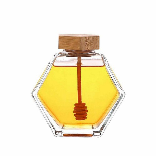 New hexagonal glass cork lid - hexagonal,