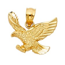 14K Yellow Gold Eagle Pendant