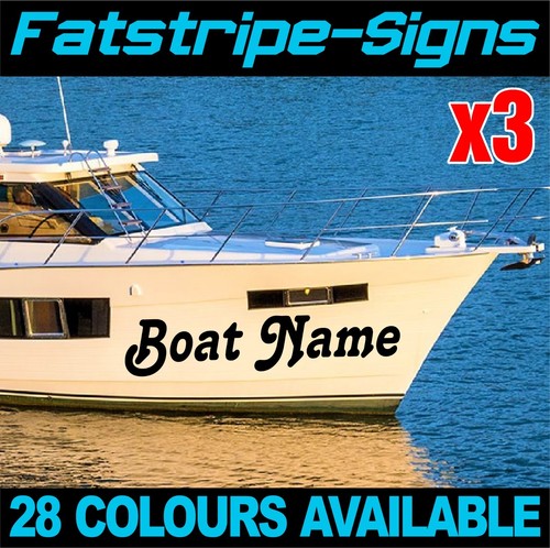 Personalised boat name - boat, x3