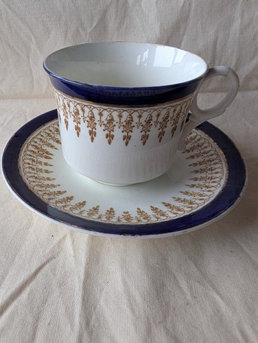Antique diamond china teacup - teacup, &