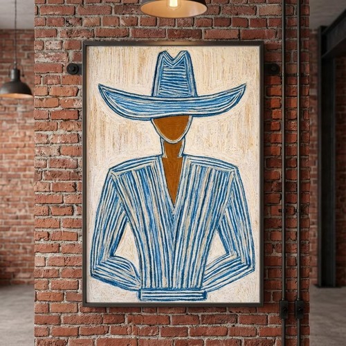 Large handmade figure oil - handmade,