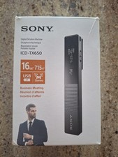 Sony IKD-TX650 lightweight Slim Digital Voice Recorder 16GB black MP3 - NO BOX.