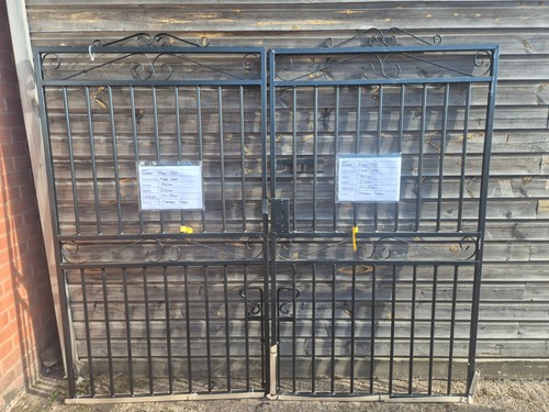 Scroll top metal estate gates - metal,