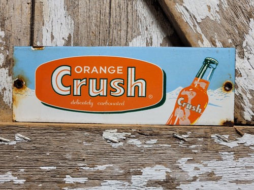 Vintage orange crush porcelain - orange,
