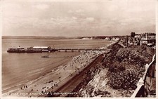 The Pier from East Cliff Bournemouth Dorset RP c1940 Postcard (F231)