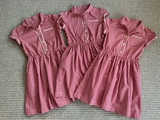 3 Red Gingham Girls School
