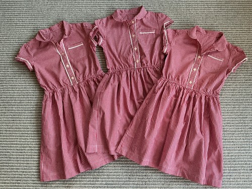 Red gingham girls school - 3,