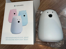 Navaris LED Silicone White Bear Design RGB Bedside Night Light (EX COND IN BOX)