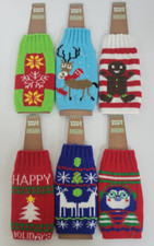 Uncle Bob's Ugly Beer Bottle Christmas Sweater Koozie Set of 6 Different Covers