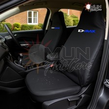 Premium Heavy-Duty, Blue-Black Front Seat Covers Set for Isuzu D-Max 4x4