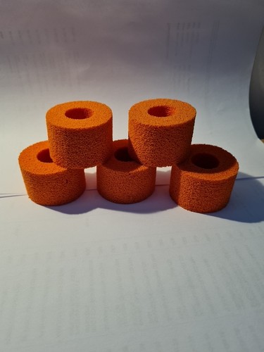 Orange sponge rubber roller - orange,