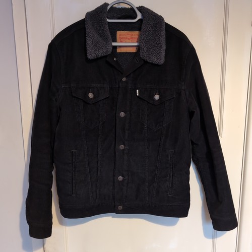 Levis black corduroy sherpa - black,
