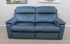 G Plan Thornbury Stingray Indigo Fabric Power Reclining 3 Seater Sofa (2 Button)