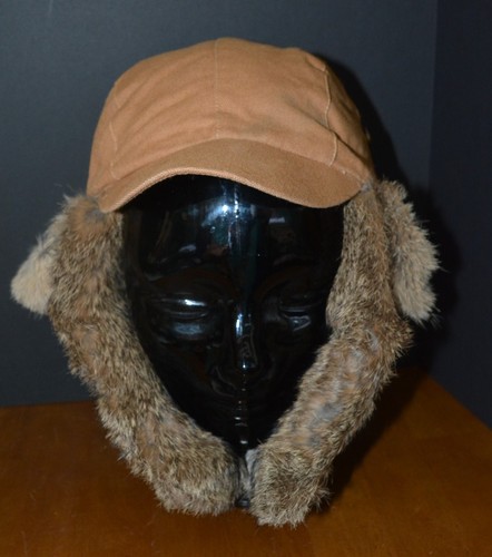 Genuine rabbit fur aviator cap - genuine,