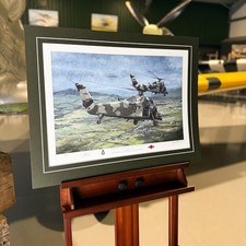 WESSEX OVER SOUTH ARMAGH - RAF Wessex Matted Art Print by Michael Rondot
