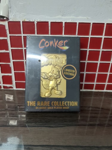 Conker 24k gold plated ingot - conker, gold-plated