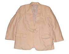 HR TAILORING Cream Single Breasted Shawl Lapel Tuxedo Dinner Jacket Mens 44S