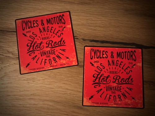 Hot rod stickers vintage - 2x,
