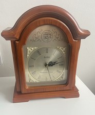Immaculate ACCTIM Wooden Mantle Clock Westminster Chime Quartz Battery Included